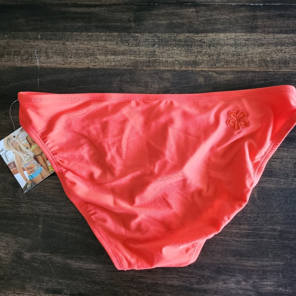 NWT Hapari Coral Bikini Bottoms Sz M (8-10)
